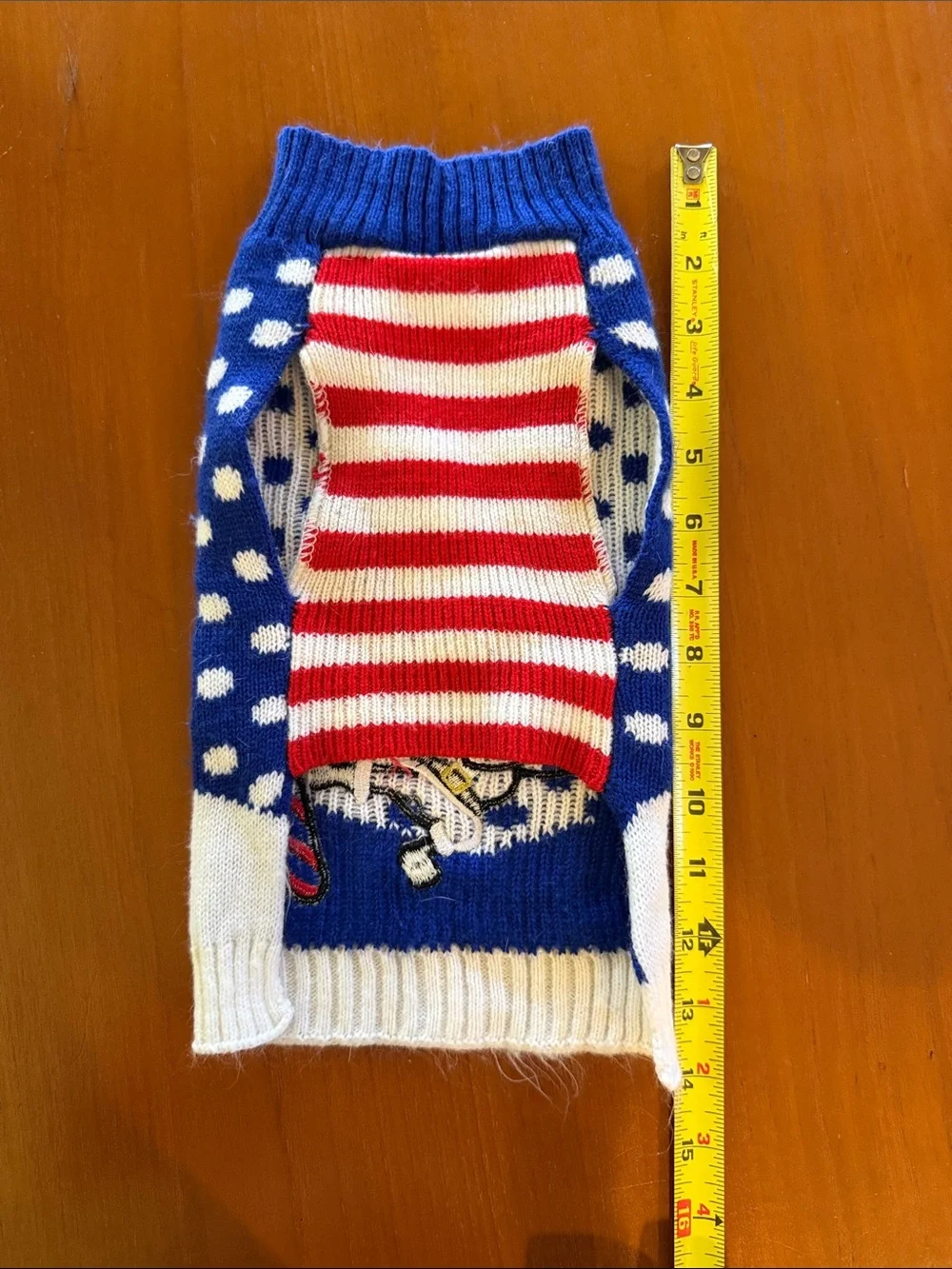 Festive Blue & White Holiday Dog Sweater